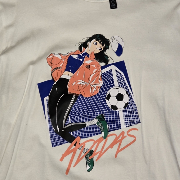 Adidas Soccer Anime Short Sleeve T-Shirt Men's Medium - Picture 2 of 4